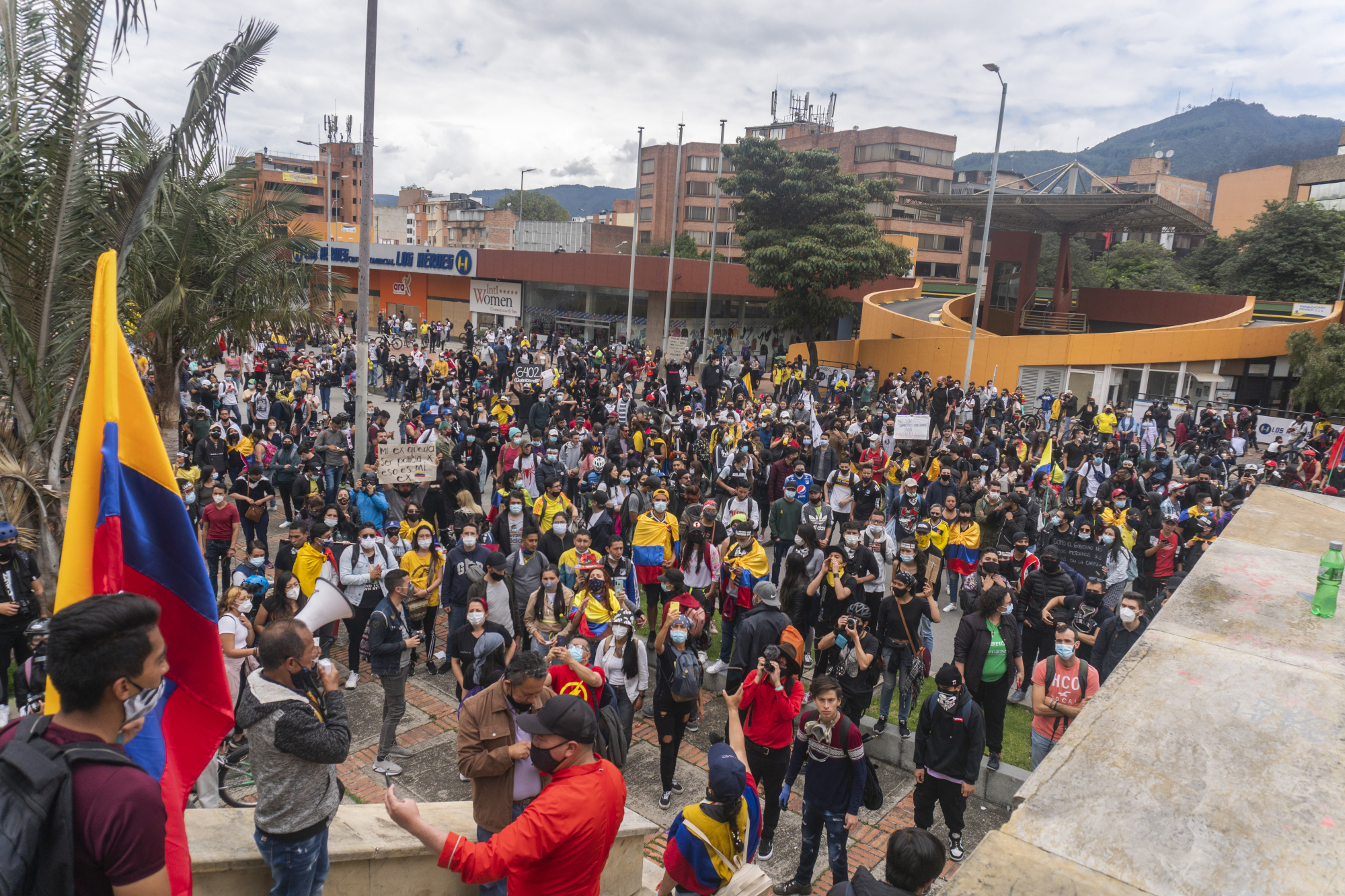 People protest against the tax reform proposed by the national government. (Photo by: Daniel Garzon/VWPics/Universal Images Group via Getty Images)